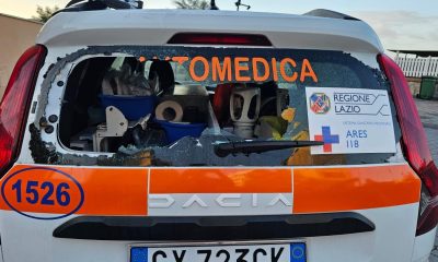 Automedica vandalizzata a Ladispoli