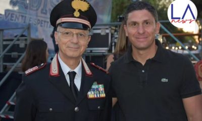 Cerimonia di saluto del Comandante dei Carabinieri Umberto Polizzi con il Sindaco Alessandro Grando (foto: Attilio Consorti)