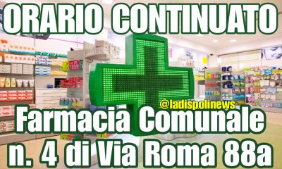 Dal 20 ottobre orario continuato nella farmacia comunale di Via Roma