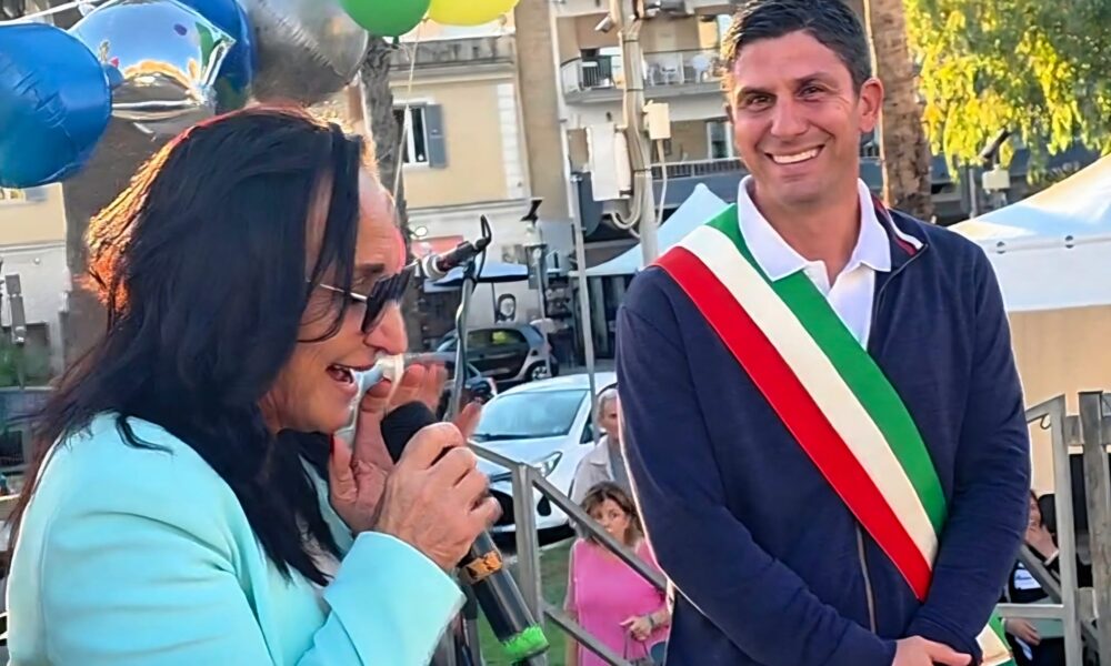 Margherita Frappa con il Sindaco Alessandro Grando