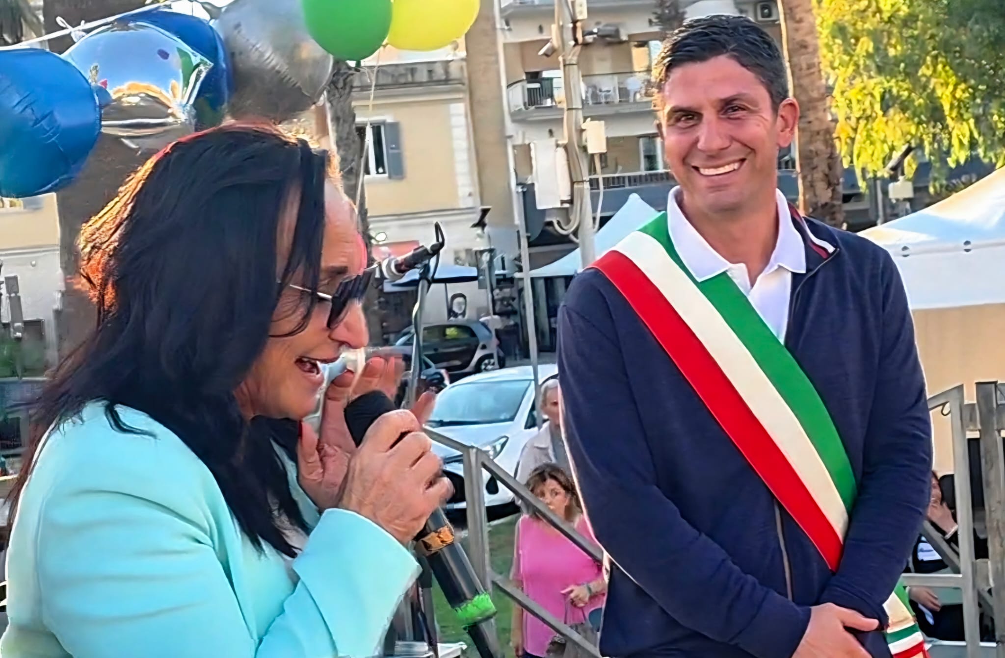 Margherita Frappa con il Sindaco Alessandro Grando